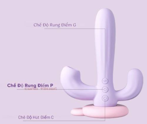 Svakom Bernice 3 nhánh kích thích điểm G rung hút tăng khoái cảm